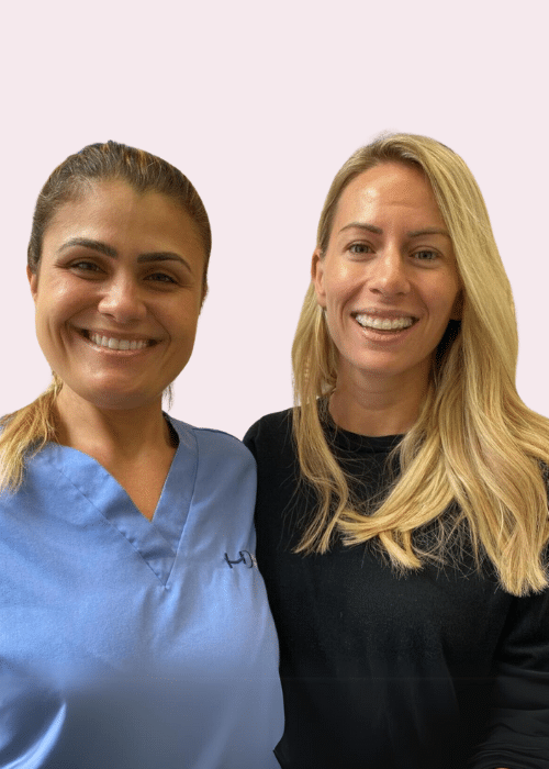 Invisalign - Hampshire Dentists Pain Free Dentist in Southampton Dr Joanna Binato smiling with patient at the start of his teeth straightening treatment with Invisalign