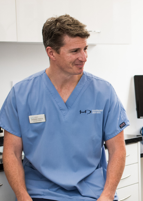 Dr Robin Hanna ready to complete an implant consultation and explore options with the patient