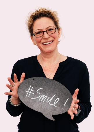 Happy Hampshire Dentists real patient following smile makeover with dental crown treatment