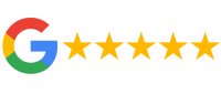 Teeth Whitening - Hampshire Dentists Pain Free Dentist in Southampton Image of the Google review logo accompanied by five stars, representing a top-rated review and customer satisfaction.